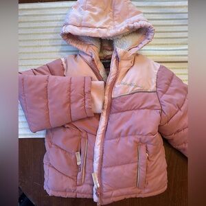 Pink Puffer Jacket with Hood